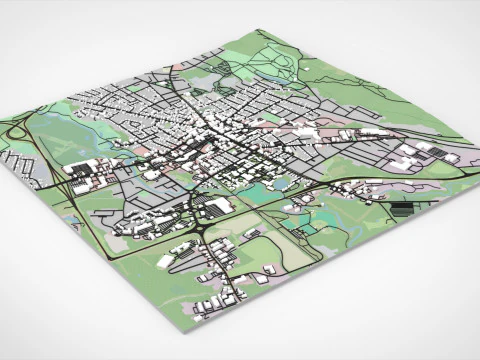 Paesaggio urbano Keene New Hampshire Stati Uniti Modello 3D