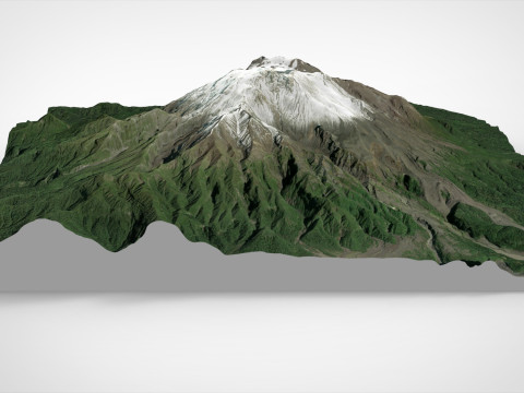 Mountain landscape Volcano Calbuco Andes Mountains Chile 3D Model