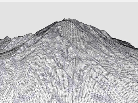 Berglandschap Vulkaan Calbuco Andesgebergte Chili 3D Model