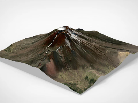 Berglandschap Vulkaan Lonquimay Andesgebergte Chili 3D Model