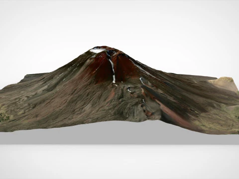 Berglandschap Vulkaan Lonquimay Andesgebergte Chili 3D Model