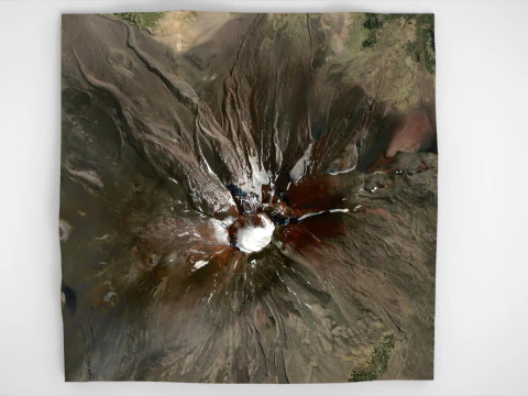 Berglandschap Vulkaan Lonquimay Andesgebergte Chili 3D Model