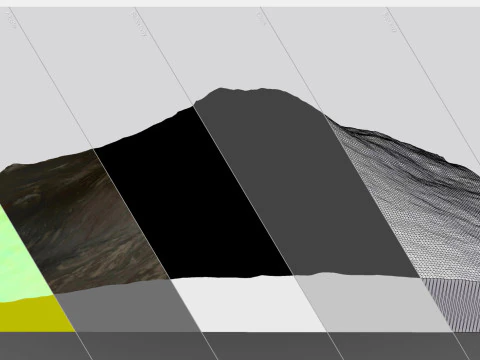 Berglandschap Vulkaan Lonquimay Andesgebergte Chili 3D Model