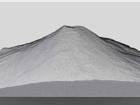 Berglandschap Vulkaan Lonquimay Andesgebergte Chili 3D Model