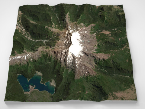 Paisagem montanhosa Vulc&atilde;o Sierra Nevada Cordilheira dos Andes Chile Modelo 3D