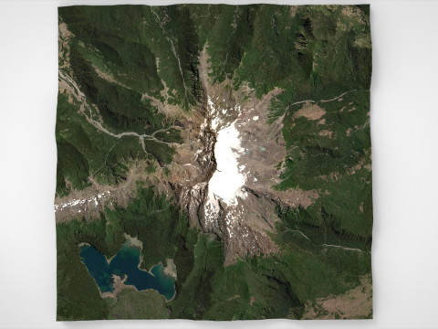 Paisagem montanhosa Vulc&atilde;o Sierra Nevada Cordilheira dos Andes Chile Modelo 3D