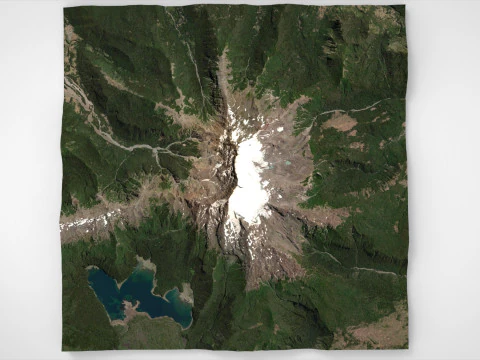 Mountain landscape Volcano Sierra Nevada Andes Mountains Chile 3D Model