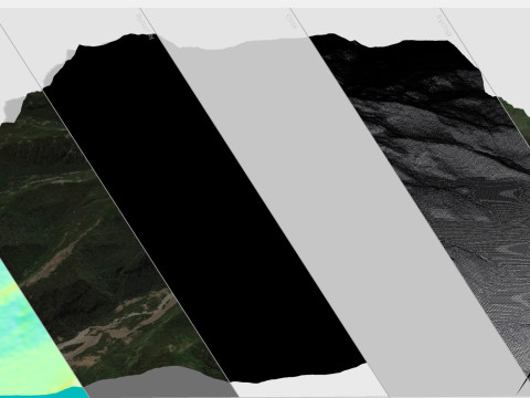 Paisagem montanhosa Vulc&atilde;o Sierra Nevada Cordilheira dos Andes Chile Modelo 3D