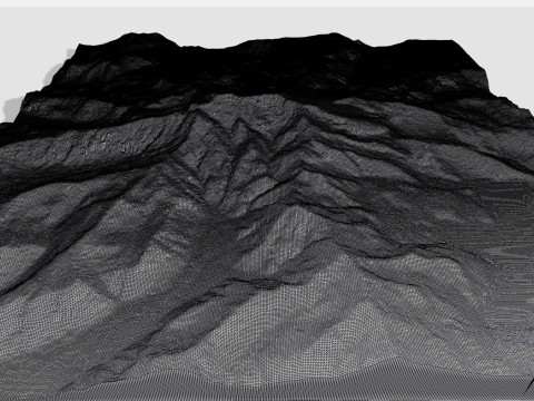 Paisagem montanhosa Vulc&atilde;o Sierra Nevada Cordilheira dos Andes Chile Modelo 3D