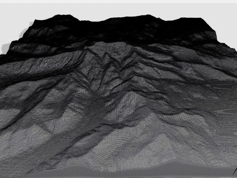 Mountain landscape Volcano Sierra Nevada Andes Mountains Chile 3D Model