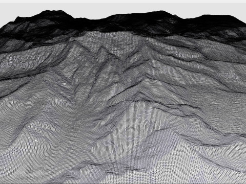 Paisagem montanhosa Vulc&atilde;o Sierra Nevada Cordilheira dos Andes Chile Modelo 3D