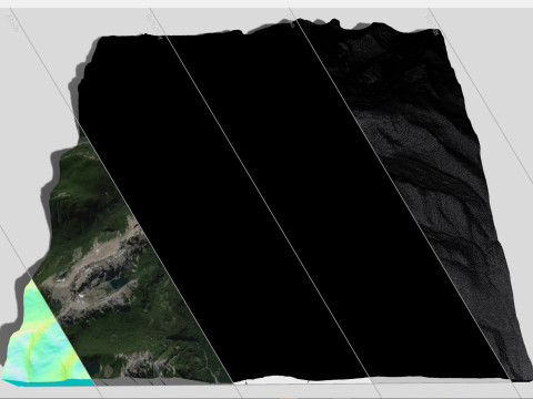 Paisagem montanhosa Vulc&atilde;o Tronador Cordilheira dos Andes Chile Modelo 3D