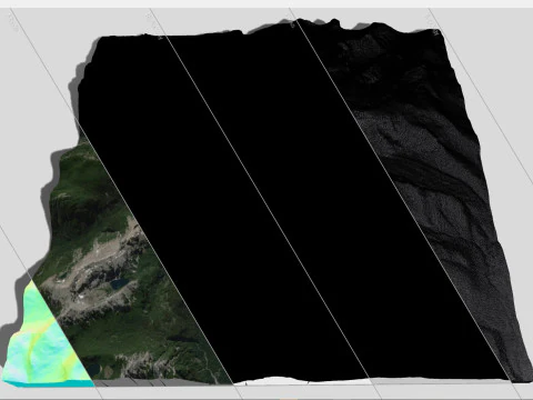 Berglandschap Vulkaan Tronador Andesgebergte Chili 3D Model