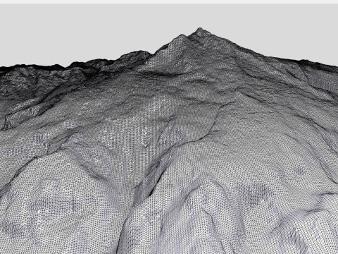 Paisagem montanhosa Vulc&atilde;o Tronador Cordilheira dos Andes Chile Modelo 3D