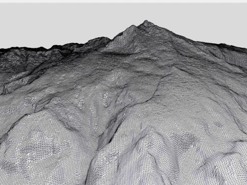 Berglandschap Vulkaan Tronador Andesgebergte Chili 3D Model