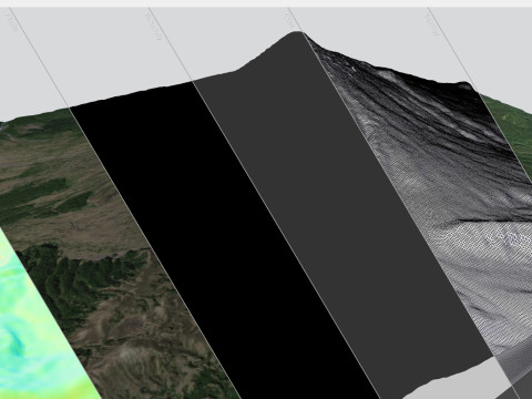 पर्वतीय परिदृश्य ज्वालामुखी ओसोर्नो एंडीज़ पर्वत चिली 3D मॉडल