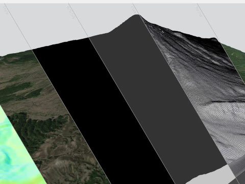 पर्वतीय परिदृश्य ज्वालामुखी ओसोर्नो एंडीज़ पर्वत चिली 3D मॉडल