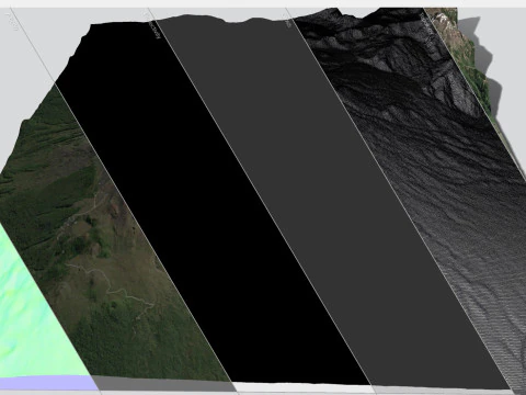 पर्वतीय परिदृश्य ज्वालामुखी ओसोर्नो एंडीज़ पर्वत चिली 3D मॉडल