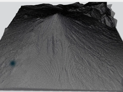 पर्वतीय परिदृश्य ज्वालामुखी ओसोर्नो एंडीज़ पर्वत चिली 3D मॉडल