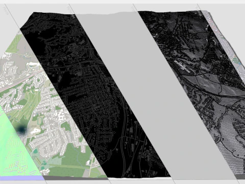 Міський пейзаж Вотербері Коннектикут США 3D Модель