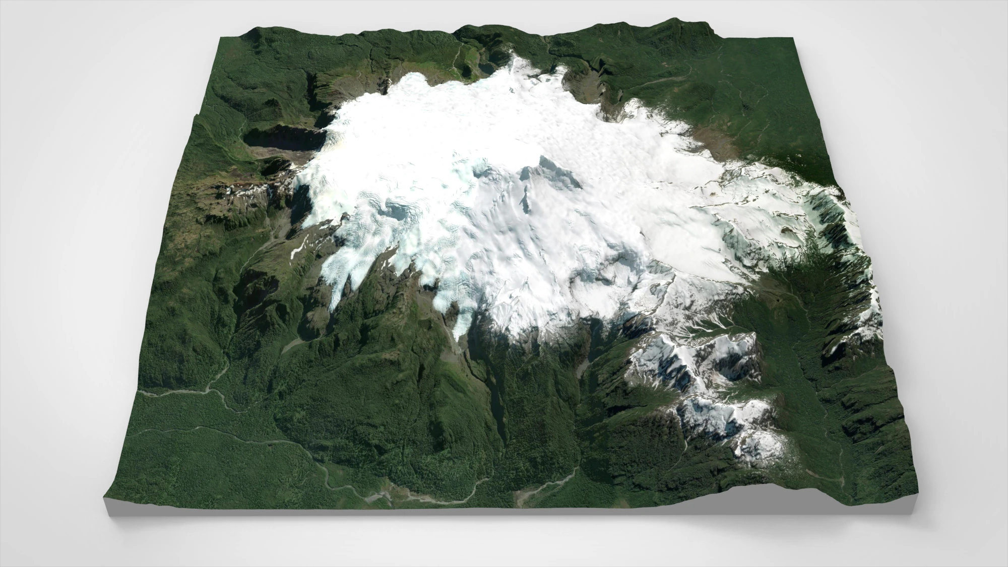 Paesaggio di montagna Vulcano Melimoy Montagne delle Ande Cile Modello 3D .c4d .max .obj .3ds .fbx .stl .blend