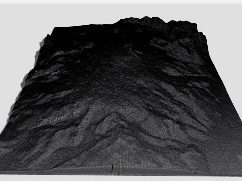 Paesaggio di montagna Vulcano Melimoy Montagne delle Ande Cile Modello 3D