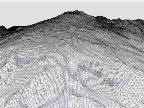 Paesaggio di montagna Vulcano Melimoy Montagne delle Ande Cile Modello 3D