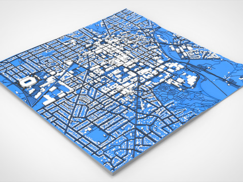 Cityscape Ann Arbor Washtenaw County Michigan United States 3D Model