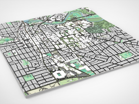 Cityscape Ann Arbor Washtenaw County Michigan United States 3D Model