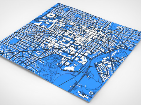 Cityscape Ann Arbor Washtenaw County Michigan United States 3D Model