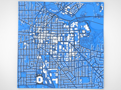 Cityscape Ann Arbor Washtenaw County Michigan United States 3D Model