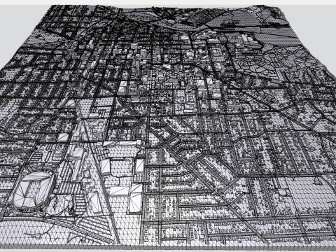 Cityscape Ann Arbor Washtenaw County Michigan United States 3D Model