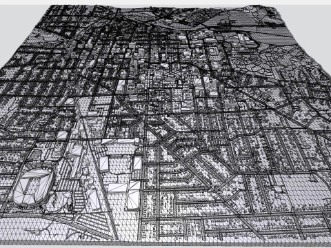 Міський пейзаж Енн-Арбор, округ Вашингтон, Мічиган, США 3D Модель