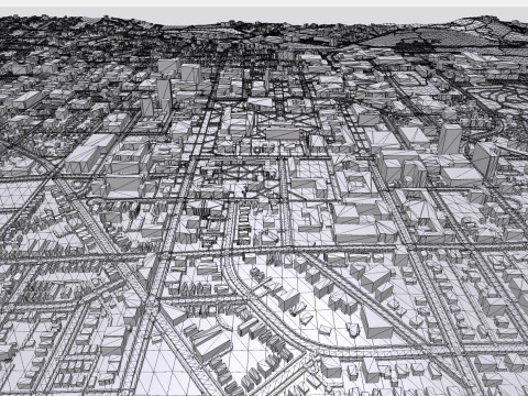 Міський пейзаж Енн-Арбор, округ Вашингтон, Мічиган, США 3D Модель