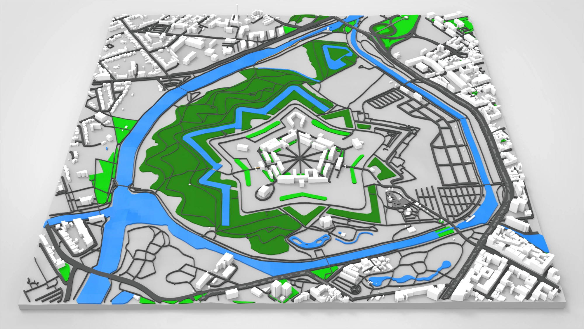 La Cittadella di Lille Francia Modello 3D .c4d .max .obj .3ds .fbx .stl .blend