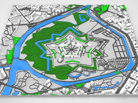 フランス・リールの城塞 3Dモデル