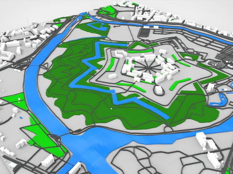 La Cittadella di Lille Francia Modello 3D