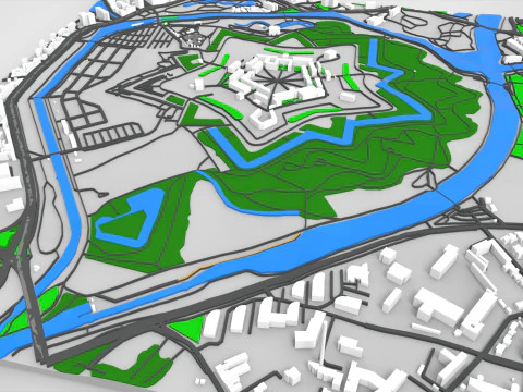 La Cittadella di Lille Francia Modello 3D