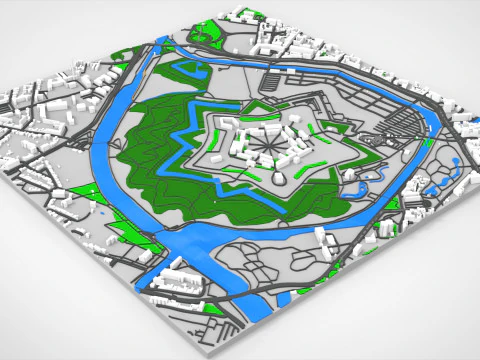La Cittadella di Lille Francia Modello 3D