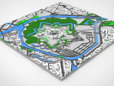 La Cittadella di Lille Francia Modello 3D