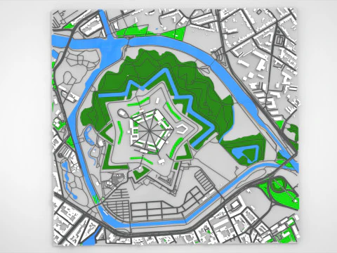 La Cittadella di Lille Francia Modello 3D