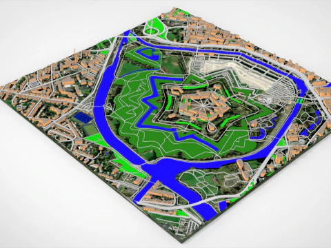 La Cittadella di Lille Francia Modello 3D