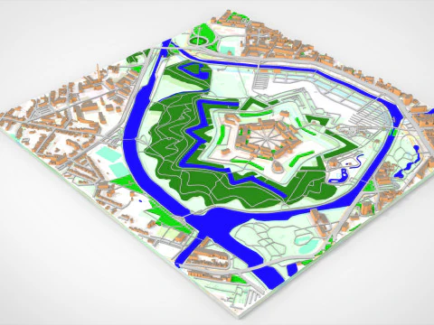 La Cittadella di Lille Francia Modello 3D