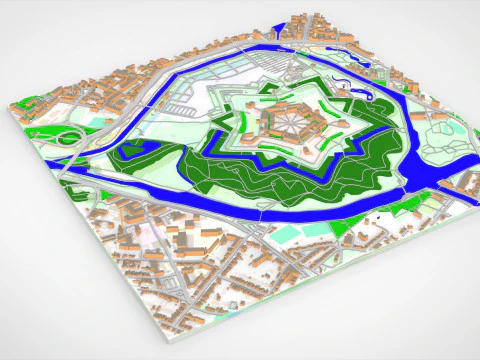La Cittadella di Lille Francia Modello 3D