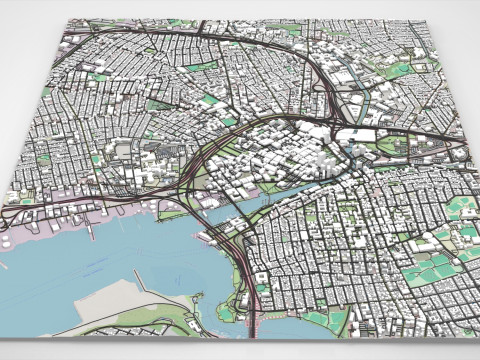 Stadsgezicht Providence Verenigde Staten 3D Model