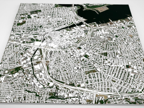 Paesaggio urbano Providence Stati Uniti Modello 3D