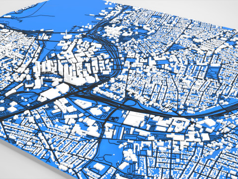 Paesaggio urbano Providence Stati Uniti Modello 3D
