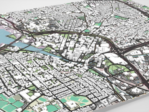 Paesaggio urbano Providence Stati Uniti Modello 3D