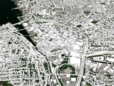 Paesaggio urbano Providence Stati Uniti Modello 3D