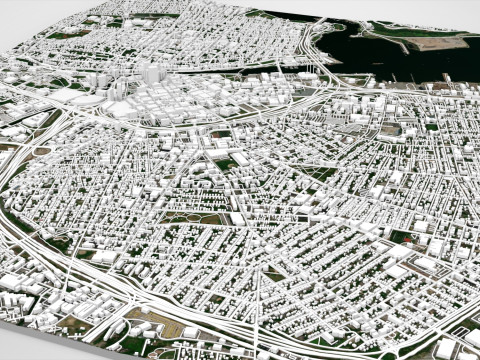 Paesaggio urbano Providence Stati Uniti Modello 3D